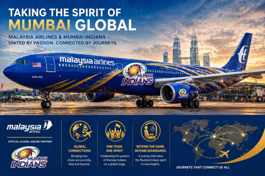 Malaysia Airlines Unveils Mumbai Indians-Themed Aircraft to Take Cricket Culture Global