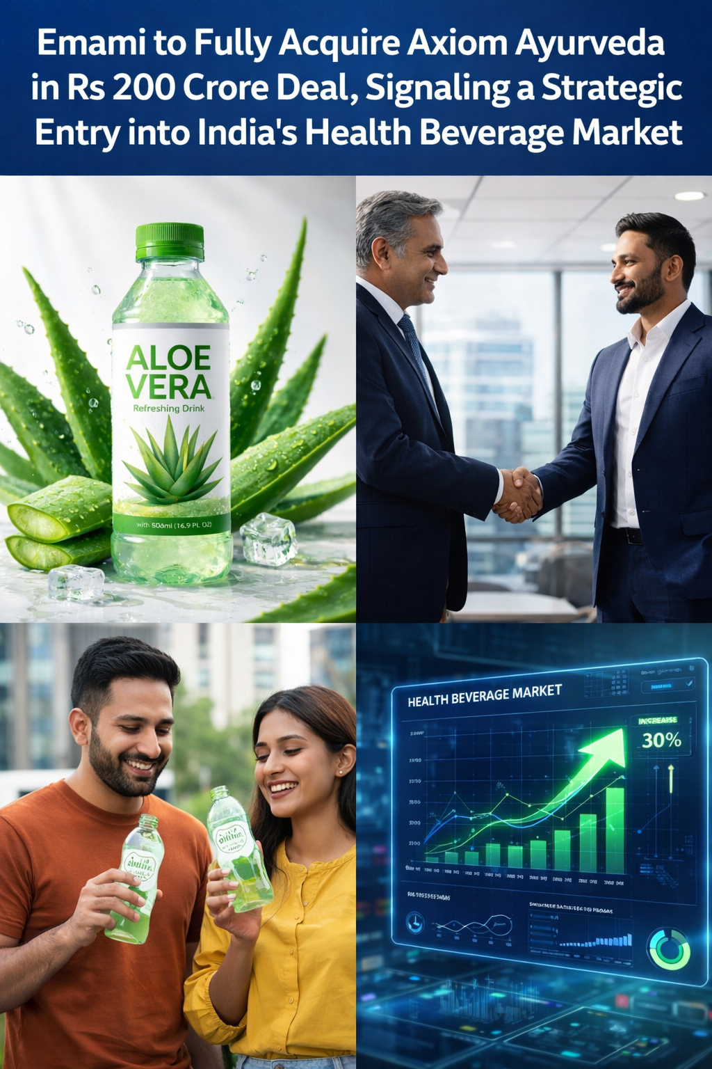 Emami to Fully Acquire Axiom Ayurveda in Rs 200 Crore Deal, Signaling a Strategic Entry into India’s Health Beverage Market