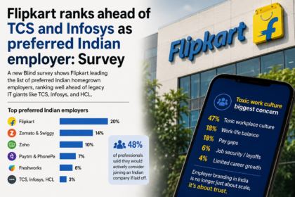 Flipkart Ranks Ahead of TCS and Infosys as Preferred Indian Employer: Survey