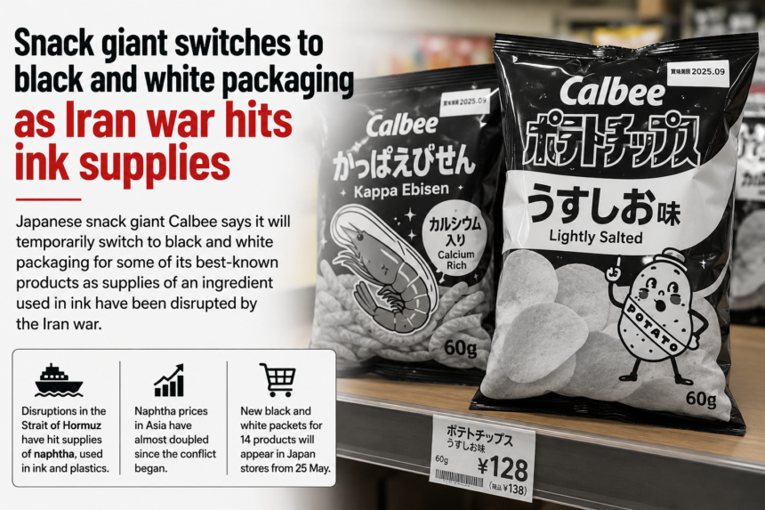 Calbee Switches to Black and White Packaging as Iran War Disrupts Global Ink Supplies