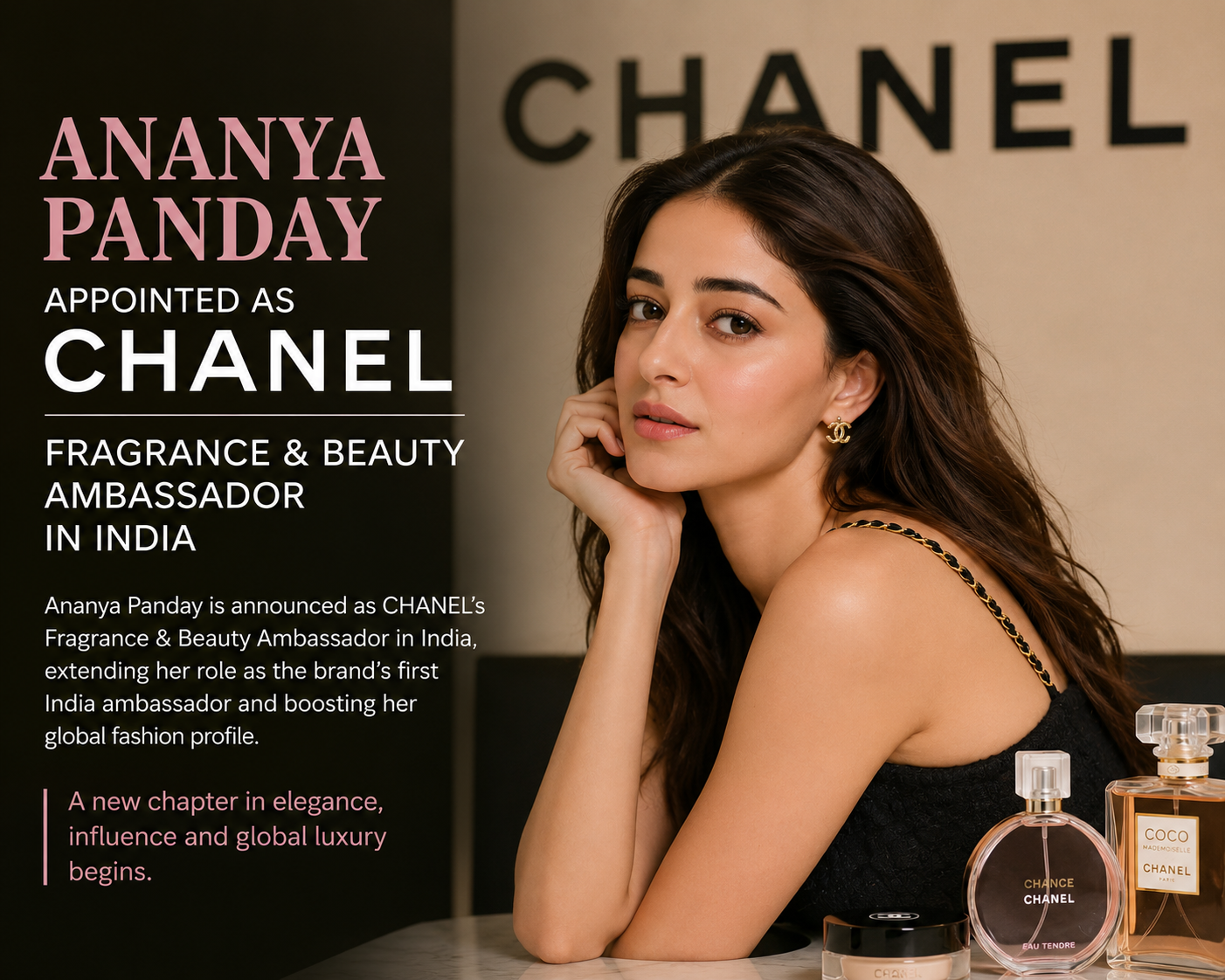 Ananya Panday Appointed as CHANEL Fragrance & Beauty Ambassador in India
