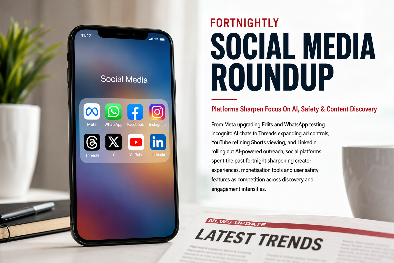 Fortnightly Social Media Roundup: Platforms Sharpen Focus On AI, Safety & Content Discovery
