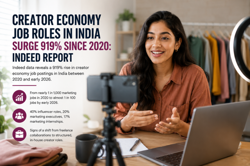 Creator Economy Job Roles in India Surge 919% Since 2020: Indeed Report