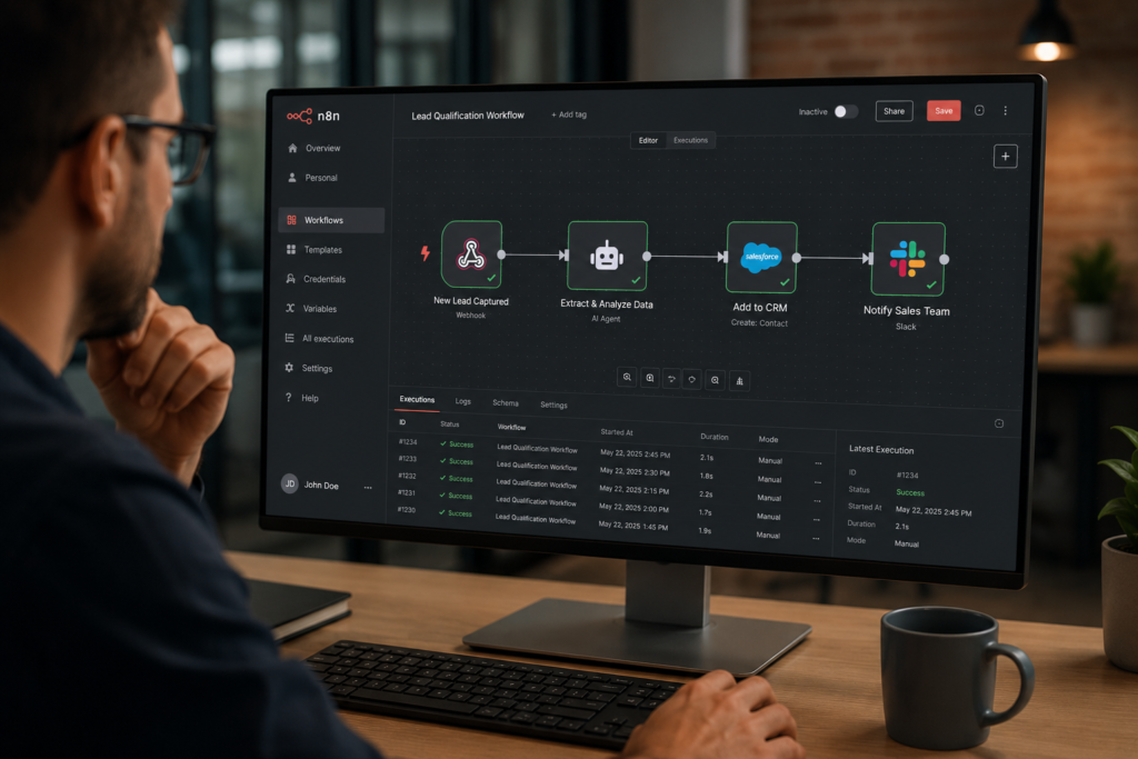How n8n automation workflows work