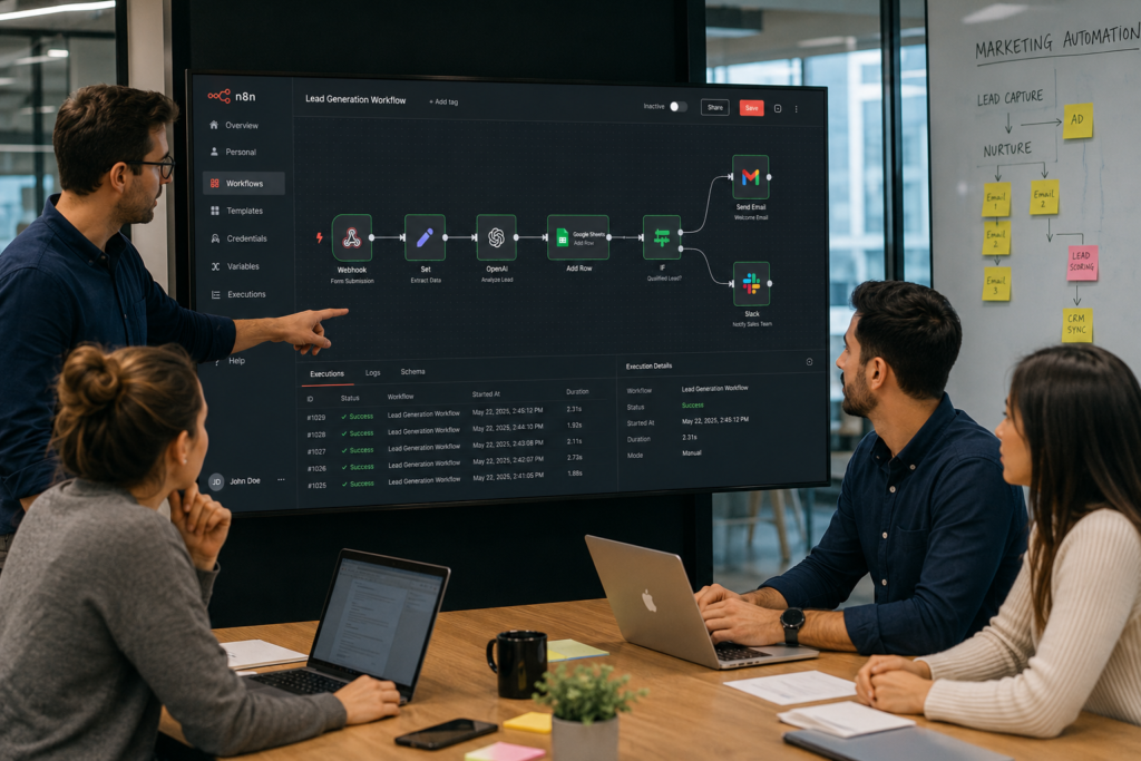Marketing agency using n8n automation